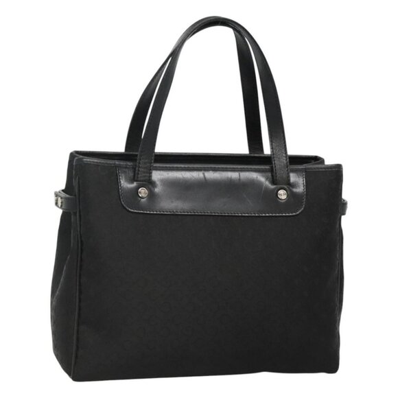 CELINE C Macadam Canvas Hand Bag Black Auth - Picture 1 of 16